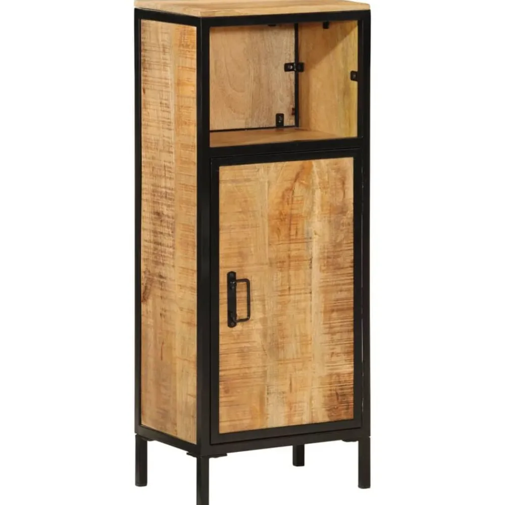 vidaXL Mueble de baño madera maciza de mango y hierro 40x27x90 cm Outlet