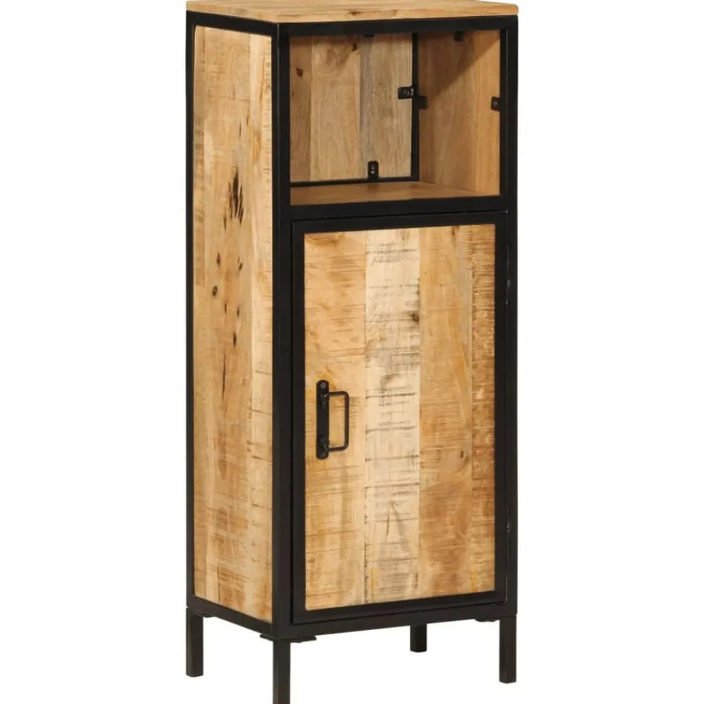 vidaXL Mueble de baño madera maciza de mango y hierro 40x27x90 cm Outlet