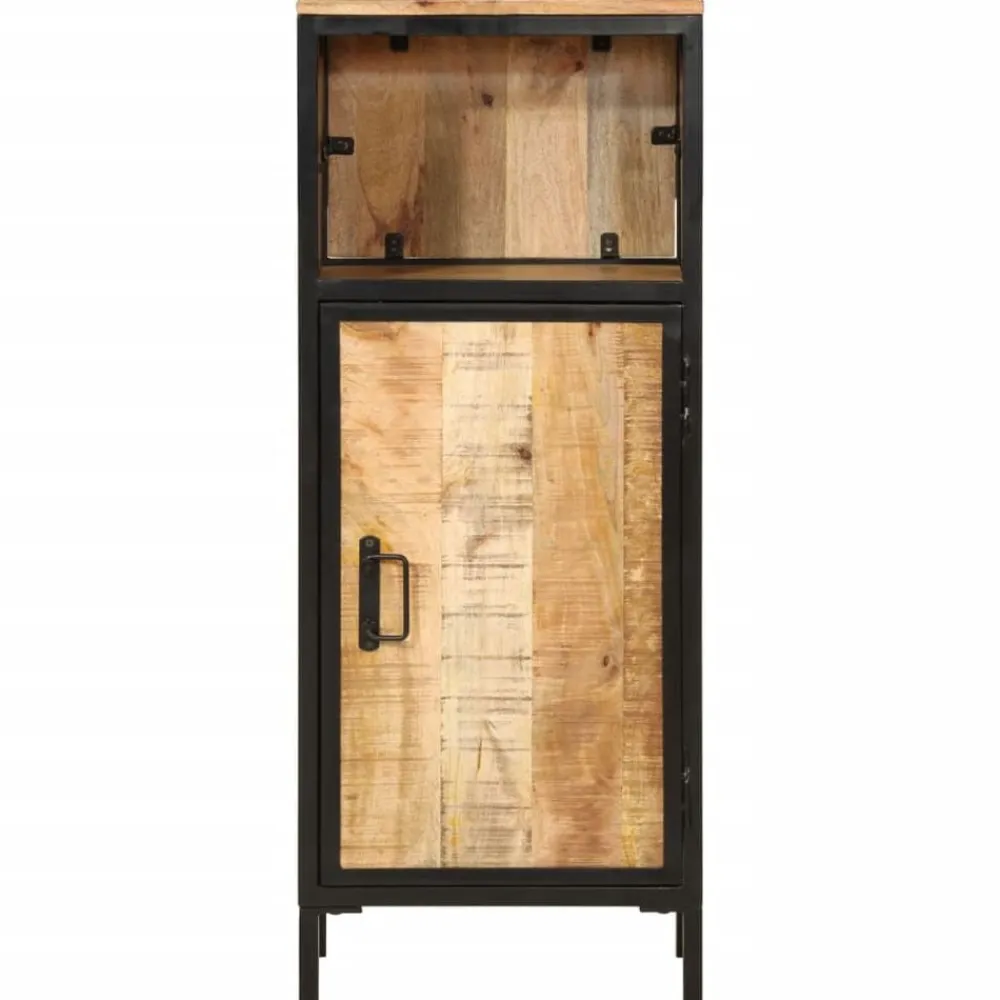 vidaXL Mueble de baño madera maciza de mango y hierro 40x27x90 cm Outlet