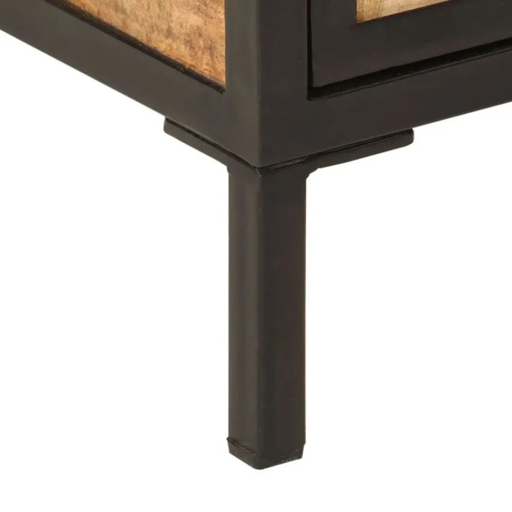 vidaXL Mueble de baño madera maciza de mango y hierro 40x27x90 cm Outlet