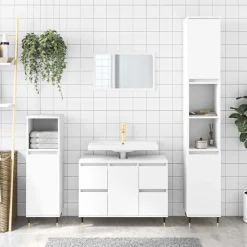 vidaXL Conjuntos De Muebles-Mueble de baño madera de ingeniería 80x33x60 cm