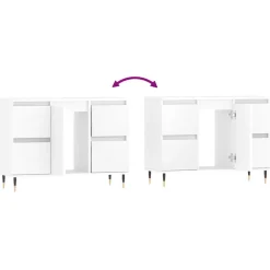 vidaXL Conjuntos De Muebles-Mueble de baño madera de ingeniería 80x33x60 cm