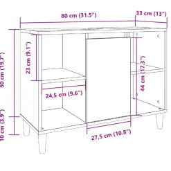 vidaXL Mueble de baño madera de ingeniería gris hormigón 80x33x60 cm Gris hormig&oacute;n Clearance