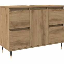 vidaXL Conjuntos De Muebles-Mueble de baño madera de ingeniería 80x33x60 cm