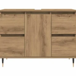 vidaXL Conjuntos De Muebles-Mueble de baño madera de ingeniería 80x33x60 cm