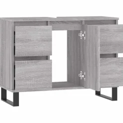 vidaXL Armarios Y Almacenamiento-Mueble de baño madera de ingeniería 80x33x60 cm