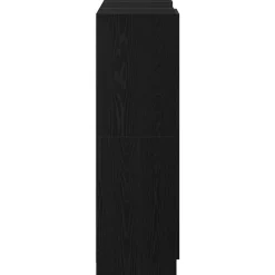 vidaXL Mueble de cocina 3 piezas madera contrachapada Negro Discount