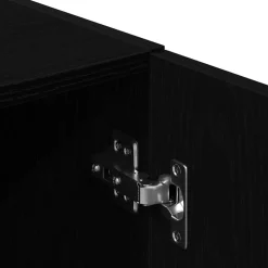 vidaXL Mueble de cocina 3 piezas madera contrachapada Negro Discount