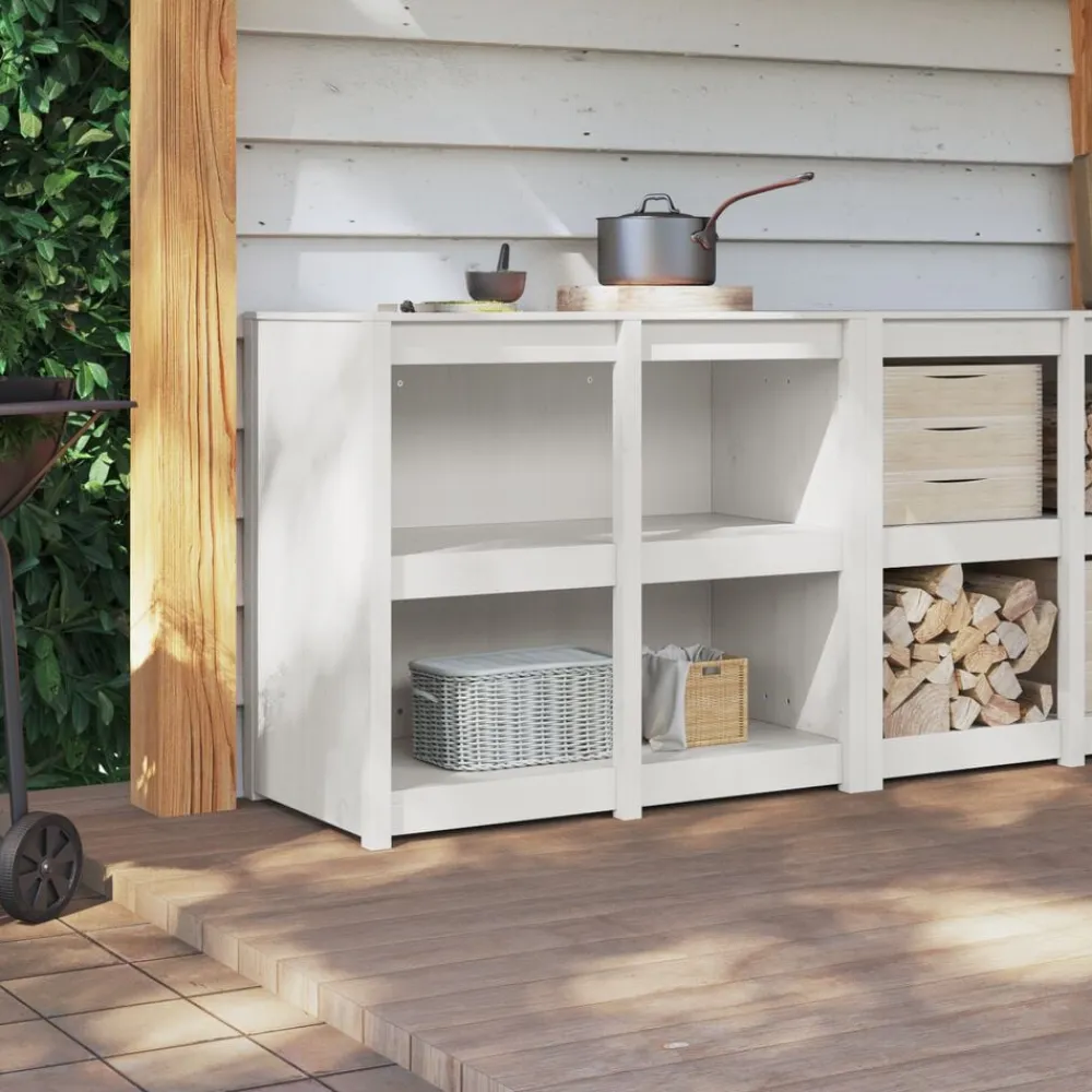 vidaXL Mueble de Cocina con estante MEPPEL Cálido 106 x 55 x 92 cm Madera de pino blanca