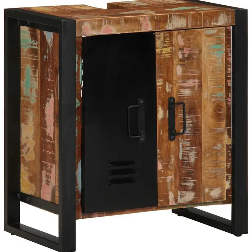 vidaXL Mueble de Cuarto de Baño Marrón Madera sólida recuperada Outlet