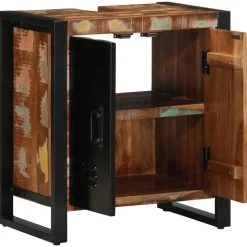 vidaXL Mueble de Cuarto de Baño Marrón Madera sólida recuperada Outlet