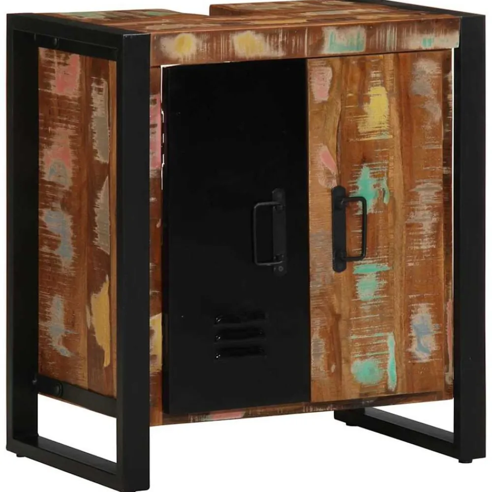 vidaXL Mueble de Cuarto de Baño Marrón Madera sólida recuperada Outlet
