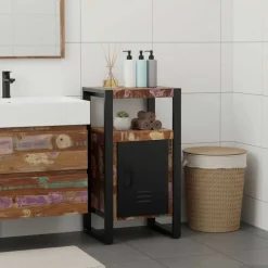 vidaXL Mueble de Cuarto de Baño Marrón Madera sólida recuperada Best