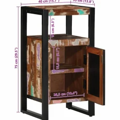 vidaXL Mueble de Cuarto de Baño Marrón Madera sólida recuperada Best