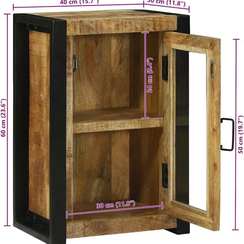 vidaXL Mueble de Cuarto de Baño Marrón Madera de mango maciza Outlet