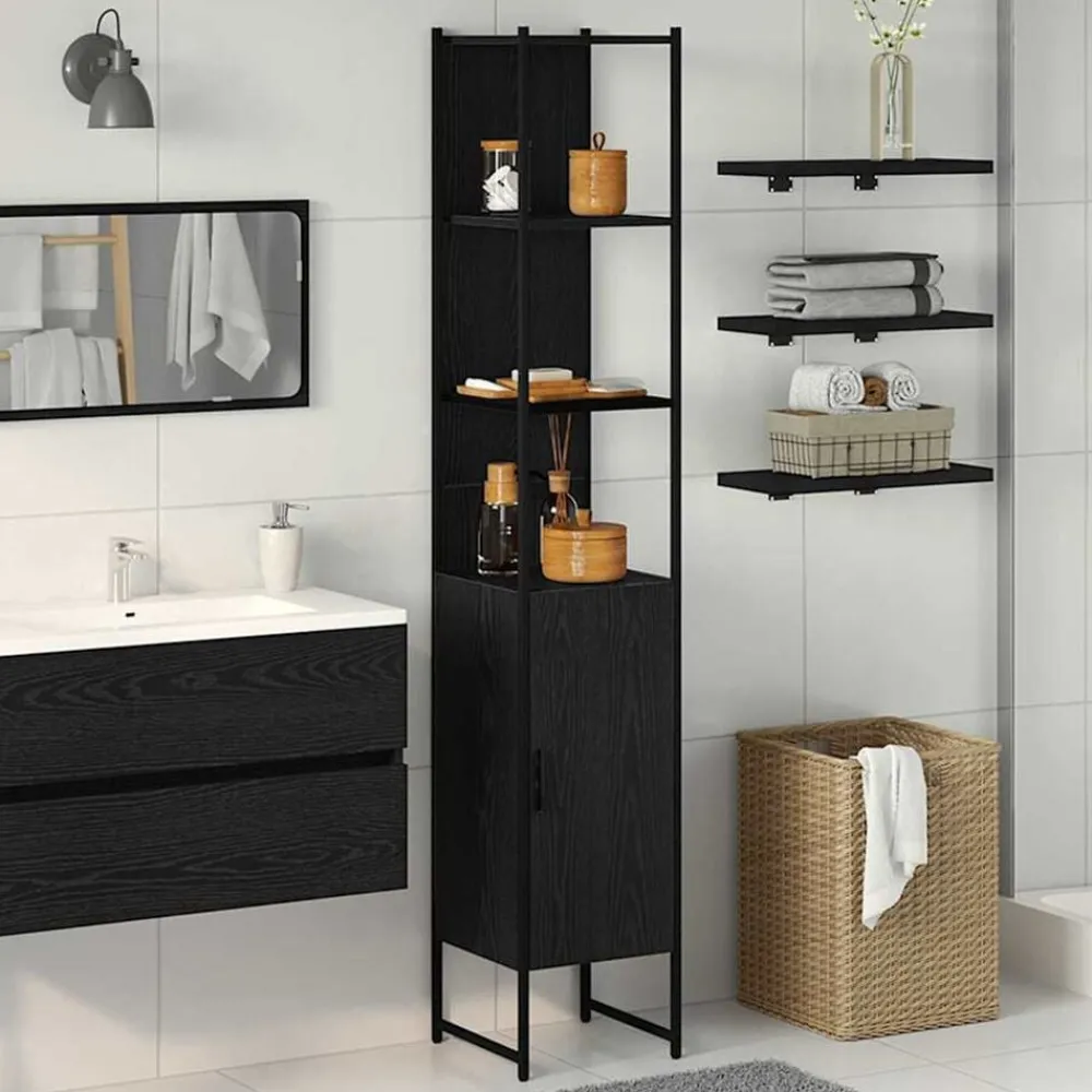 vidaXL Armarios Y Almacenamiento-Mueble de Cuarto de Baño 33 x 33 x 185,5 cm