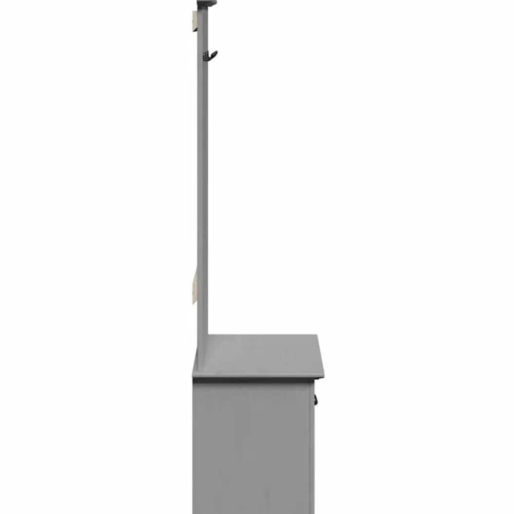vidaXL Mueble de entrada con ganchos BODO 50x40x157 cm Gris Clearance