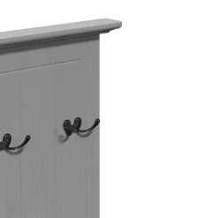 vidaXL Mueble de entrada con ganchos BODO 50x40x157 cm Gris Clearance