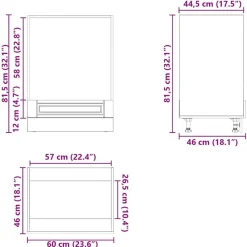 vidaXL Mueble de horno Porto madera reconstituida Blanco Best