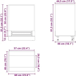 vidaXL Mueble de hornoPorto roble sonoma madera reconstituida Madera reciclada Outlet