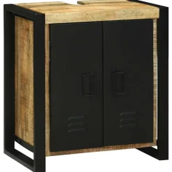 vidaXL Mueble de lavabo Marrón 55 x 35 x 60 cm Madera de mango maciza Hot