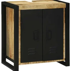 vidaXL Mueble de lavabo Marrón 55 x 35 x 60 cm Madera de mango maciza Hot
