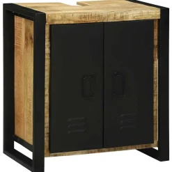vidaXL Mueble de lavabo Marrón 55 x 35 x 60 cm Madera de mango maciza Hot