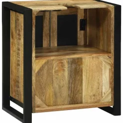 vidaXL Mueble de lavabo Marrón 55 x 35 x 60 cm Madera de mango maciza Hot