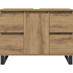vidaXL Mueble de lavabo madera de ingeniería 80x33x60 cm Roble artisan Sale