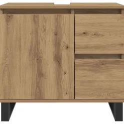 vidaXL Conjuntos De Muebles-Mueble de lavabo madera de ingeniería 65x33x60 cm