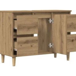 vidaXL Armarios Y Almacenamiento-Mueble de lavabo madera ingeniería 80x33x60 cm