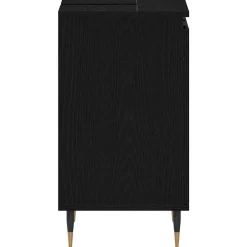 vidaXL Mueble de lavabo para baño 58 x 33 x 60 cm Roble negro Discount
