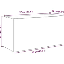 vidaXL Mueble de pared baño madera ingeniería 60x25x30cm Roble artisan Online