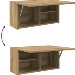 vidaXL Mueble de pared baño madera ingeniería 60x25x30cm Roble artisan Online
