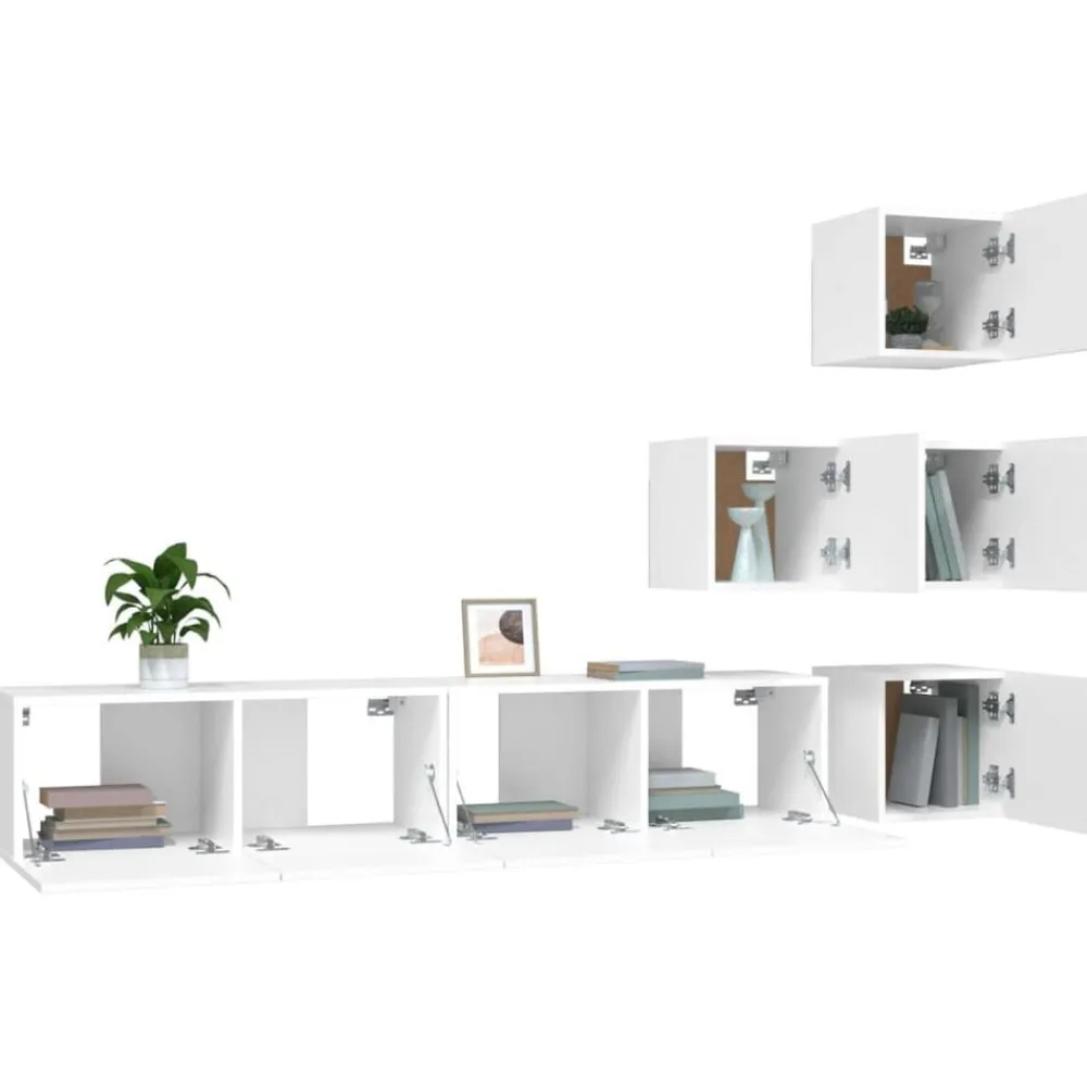 vidaXL Muebles Tv-Mueble de pared para TV madera contrachapada