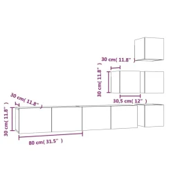 vidaXL Muebles Tv-Mueble de pared para TV madera contrachapada