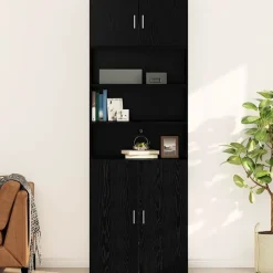 vidaXL Mueble de pared 80 x 42.5 x 40 cm Roble negro Online