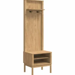 vidaXL Mueble de recibidor FLORO Marrón cera 50 x 40 x 158 cm Marr&oacute;n cera Outlet
