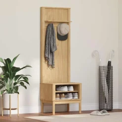 vidaXL Mueble de recibidor FLORO Marrón cera 50 x 40 x 158 cm Marr&oacute;n cera Outlet
