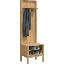 vidaXL Mueble de recibidor FLORO Marrón cera 50 x 40 x 158 cm Marr&oacute;n cera Outlet
