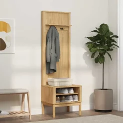 vidaXL Mueble de recibidor FLORO Marrón cera 50 x 40 x 158 cm Marr&oacute;n cera Outlet