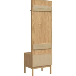 vidaXL Mueble de recibidor FLORO Marrón cera 50 x 40 x 158 cm Marr&oacute;n cera Outlet