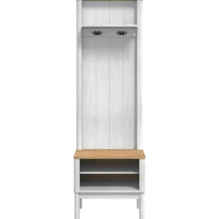 vidaXL Mueble de recibidor con estante FLORO 50 x 40 x 158 cm White Hot