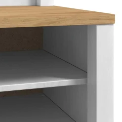 vidaXL Mueble de recibidor con estante FLORO 50 x 40 x 158 cm White Hot