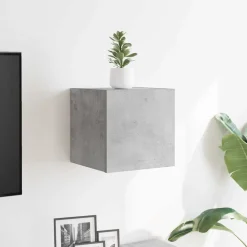 vidaXL Mueble de salón de pared gris hormigón 30,5x30x30 cm Gris hormig&oacute;n Discount