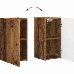 vidaXL Mueble de TV 8 pcs Madera vieja Madera envejecida New