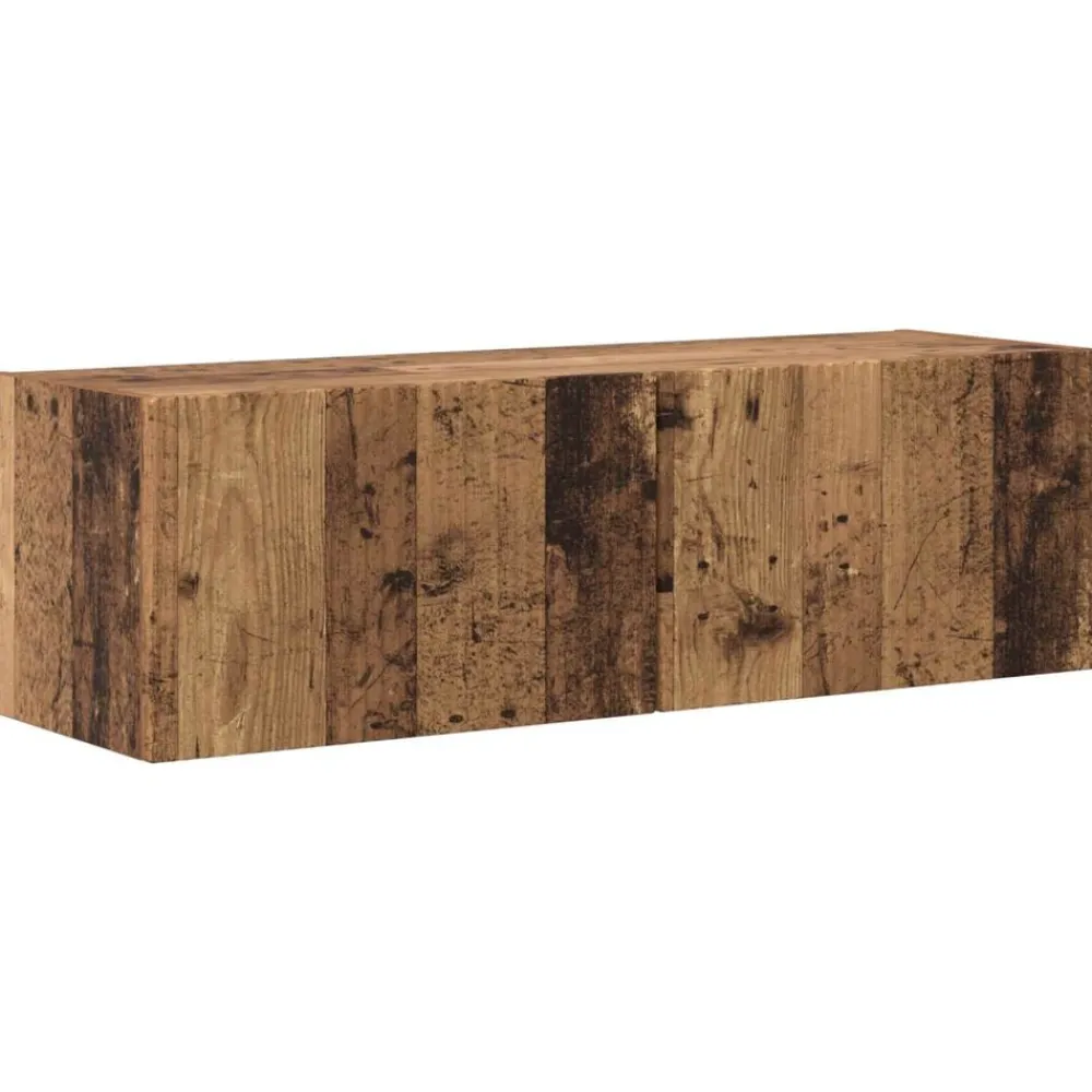 vidaXL Mueble de TV 8 pcs Madera vieja Madera envejecida New