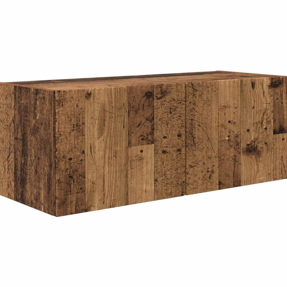 vidaXL Mueble de TV 8 pcs Madera vieja Madera envejecida New