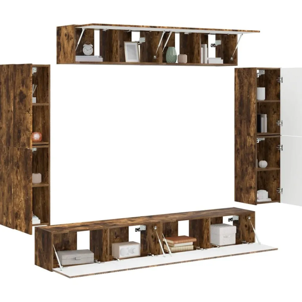 vidaXL Muebles Tv-Mueble de TV 8 pcs