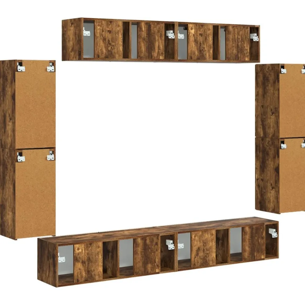 vidaXL Muebles Tv-Mueble de TV 8 pcs